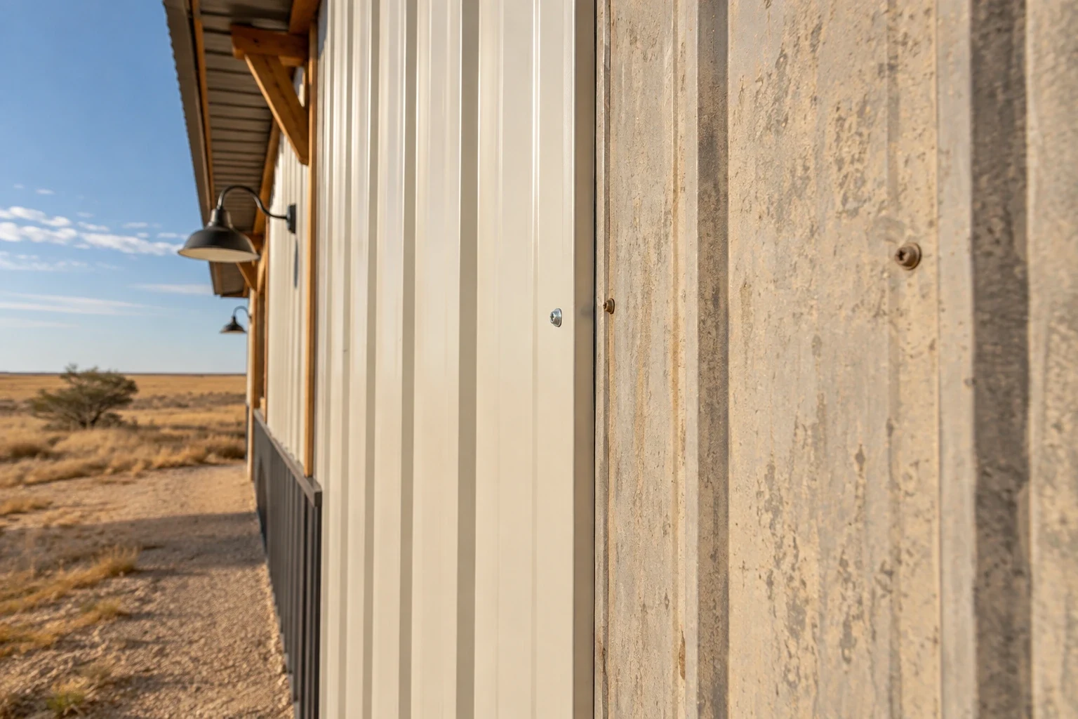 Pole Barn Repair detail, Lubbock TX