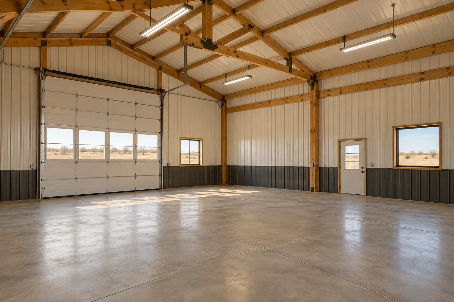 Pole Barn Workshops detail, Lubbock TX